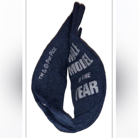 Zoolander Crew Socks 1 Pair Men 6.5-12 Blue White Male Model Of The Year Stiller - Picture 7 of 10